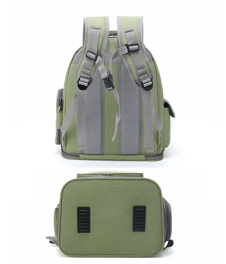 Mochila transparente para transportar mascotas, transpirable, para gatos y perros pequeños, ideal para viajes al aire libre