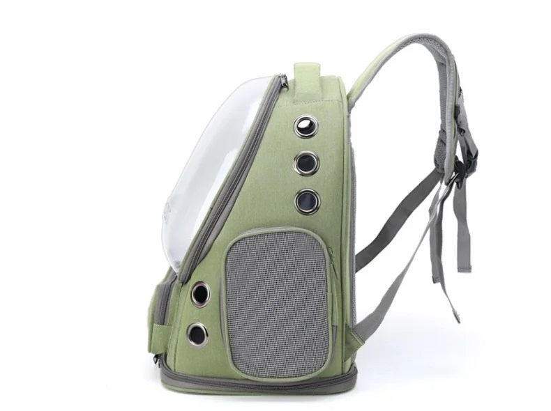 Mochila transparente para transportar mascotas, transpirable, para gatos y perros pequeños, ideal para viajes al aire libre