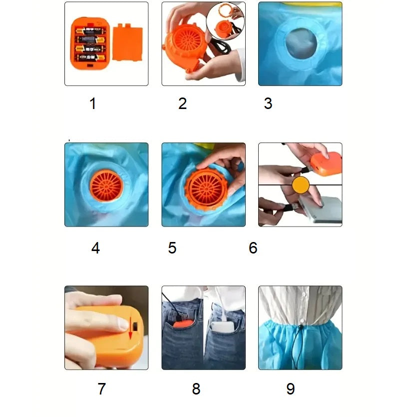 Disfraz inflable de tiburón musculoso