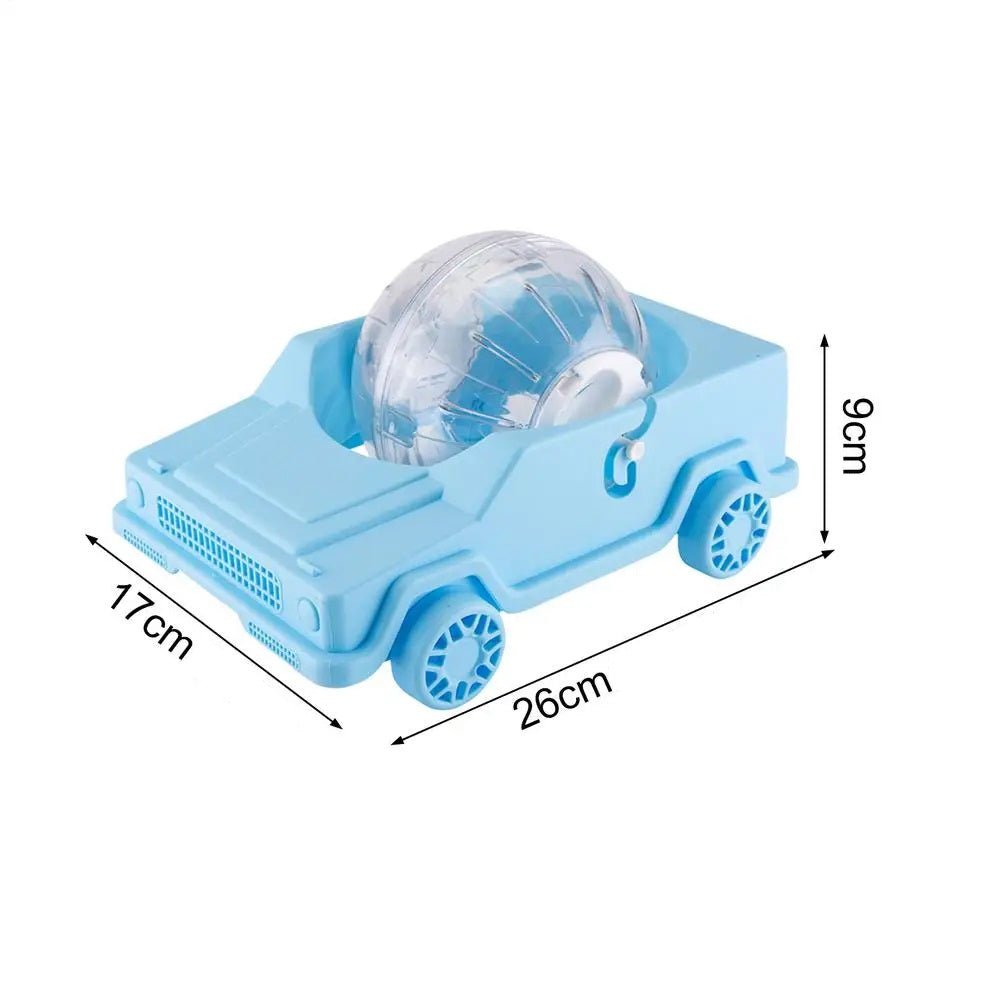 Ruedas de ejercicio para hámster con forma de coche, juguete para mascotas pequeñas, juguete para aliviar el estrés en el hogar, jerbo enano