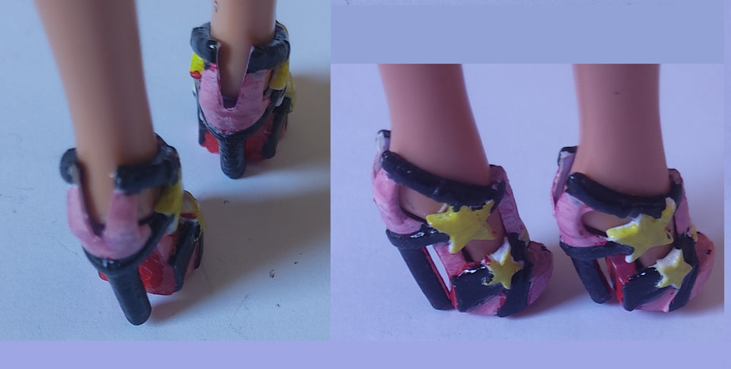 Zapatos Barbie con estrellas