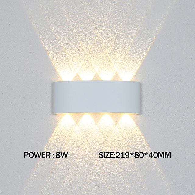 Lámpara de pared LED de aluminio