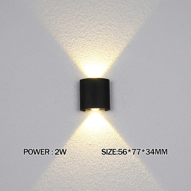 Lámpara de pared LED de aluminio