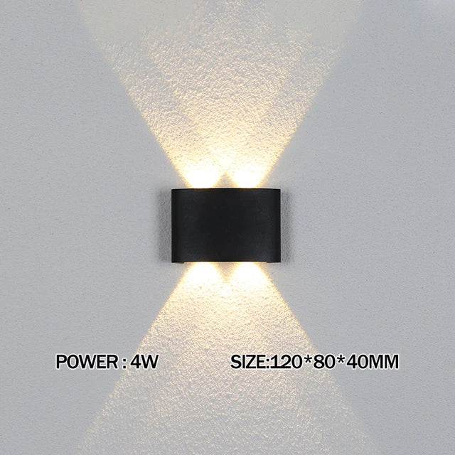 Lámpara de pared LED de aluminio