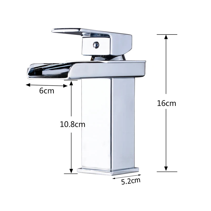 Grifo de baño cascada negro, lavabo, lavabo de tocador, grifo mezclador, grifo de agua fría y caliente, grifos de lavabo de baño de un solo orificio, grúa