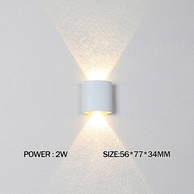 Lámpara de pared LED de aluminio
