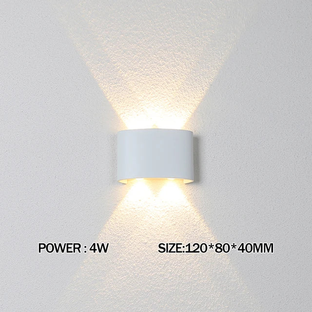 Lámpara de pared LED de aluminio