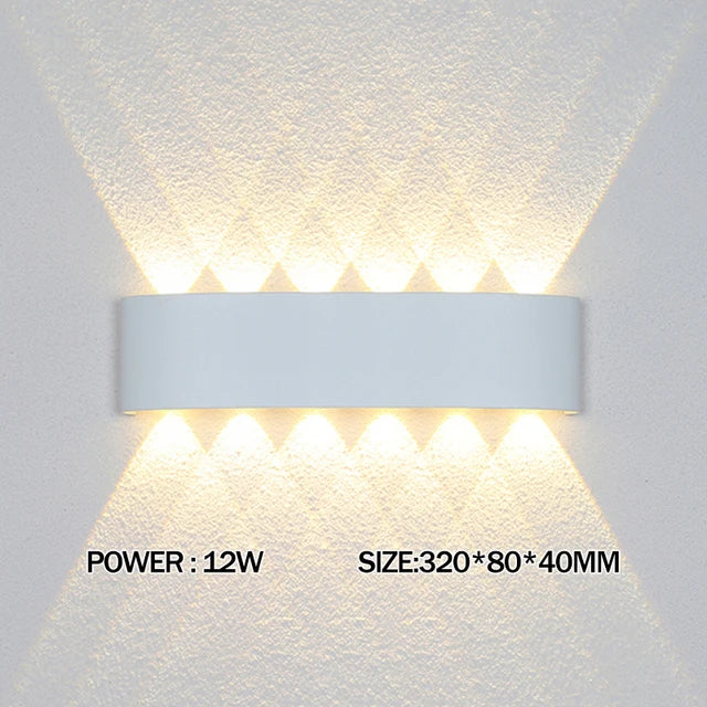 Lámpara de pared LED de aluminio