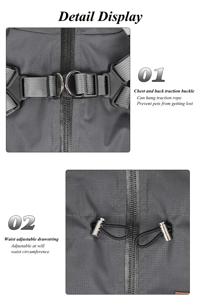 Chubasquero, chaqueta para perros con arnés