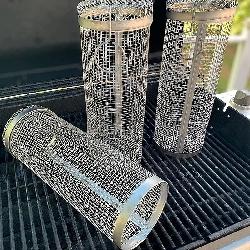 Mallas es un producto para Barbacoa de carbón,  accesorios para barbacoa, herramientas para exteriores, parrilla, utensilios de cocina de acero inoxidable, portátil.