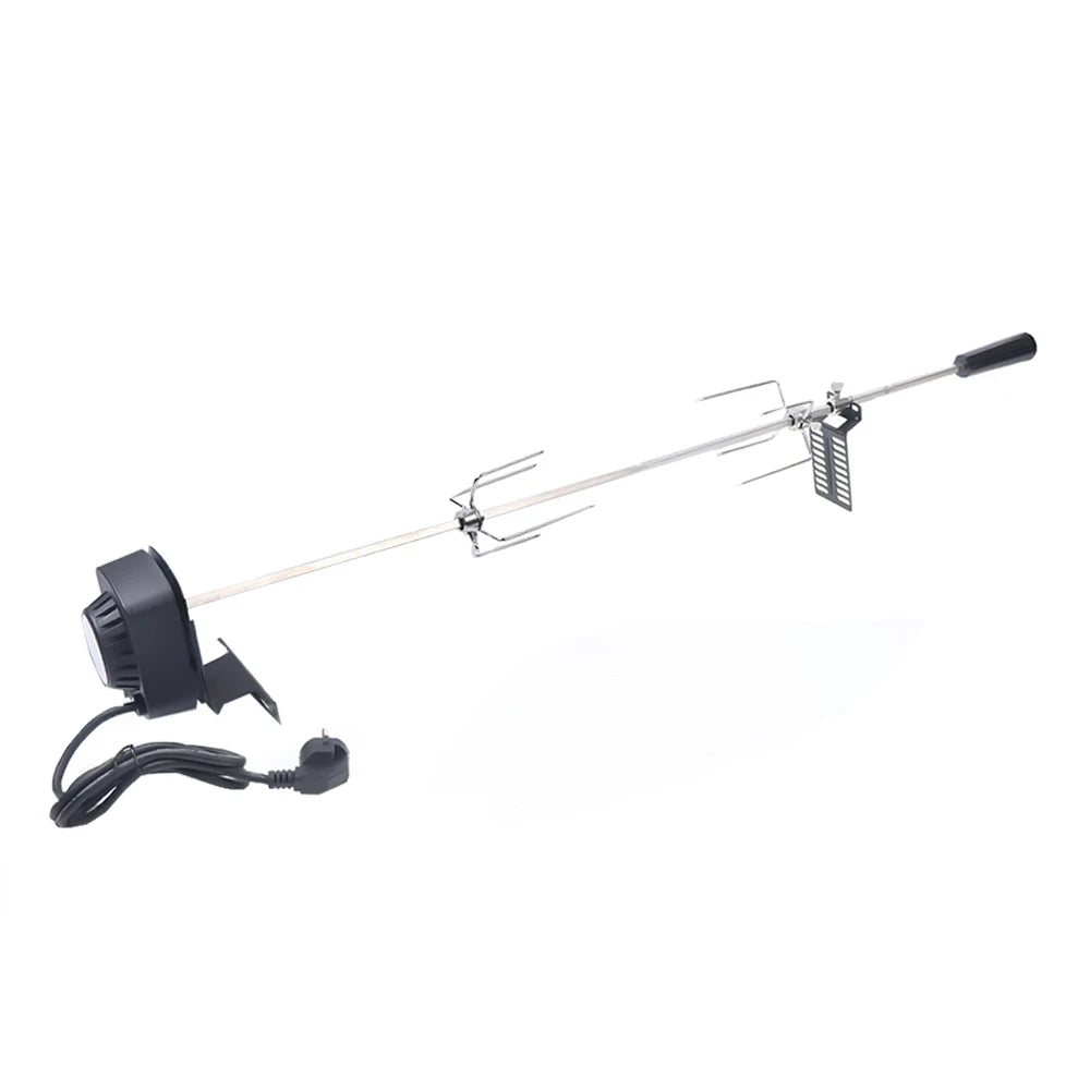 Nueva parrilla eléctrica para barbacoa con asador y cable de 120 cm de largo. Kit de asador para barbacoa al aire libre.
