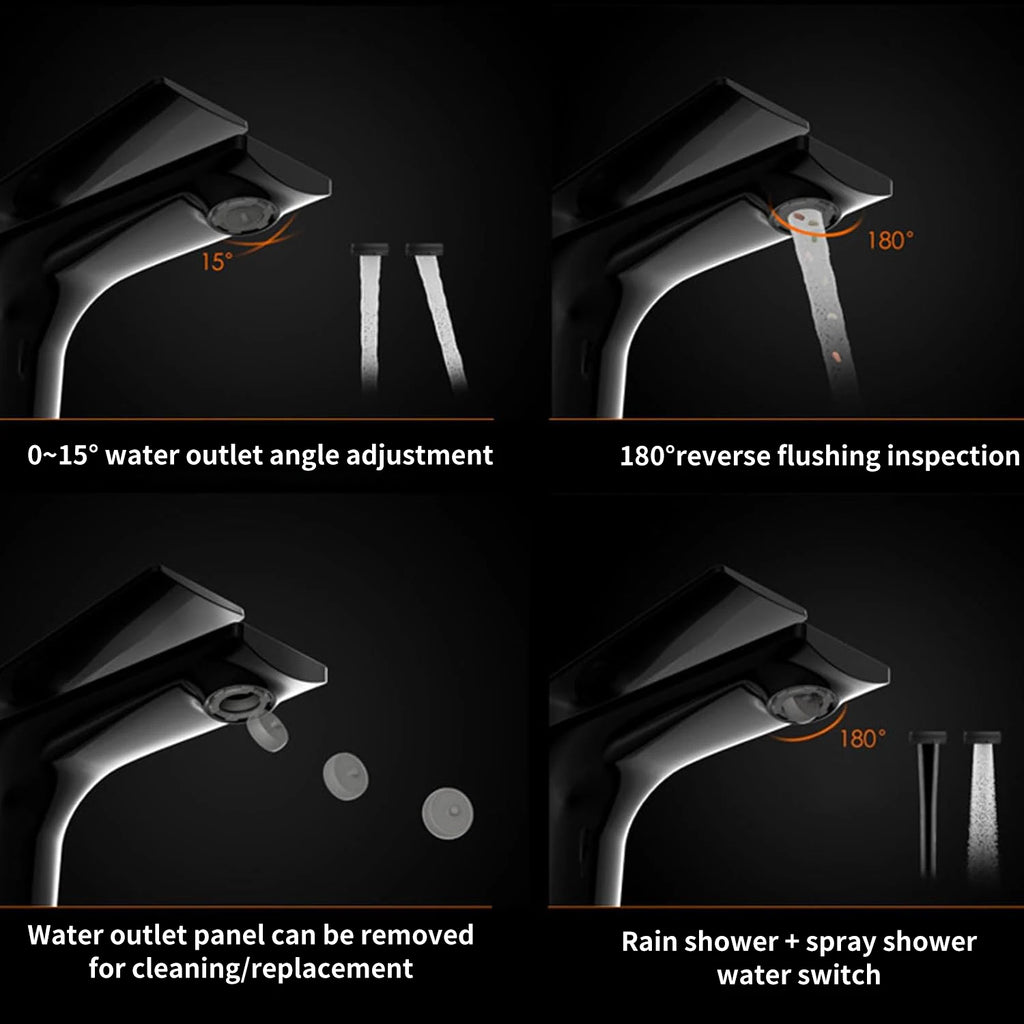 Grifo Lavabo con Pantalla LED Digital Temperatura - Latón Doble Función