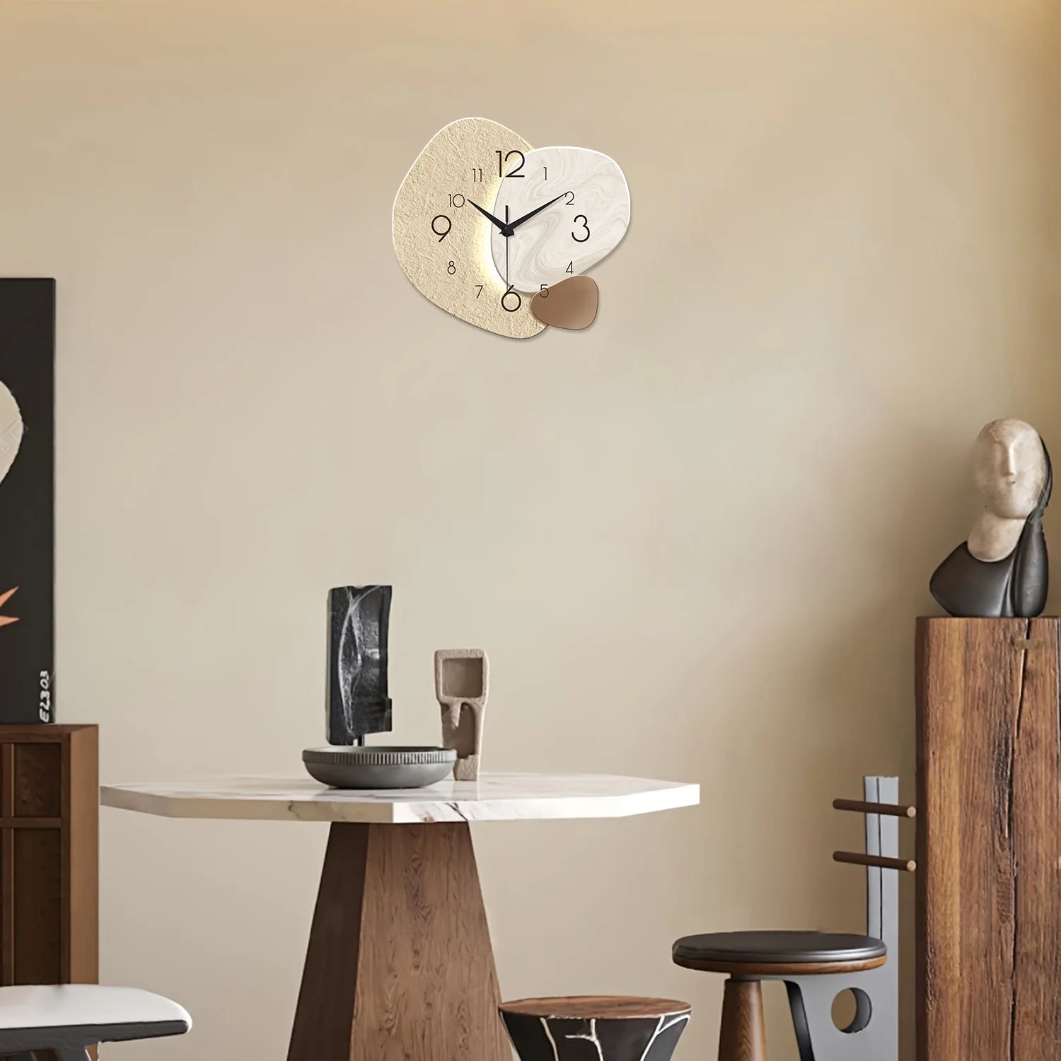 Reloj de pared moderno y sencillo, de cuarzo silencioso, ideal para decorar el dormitorio, la sala de estar o el fondo del sofá.