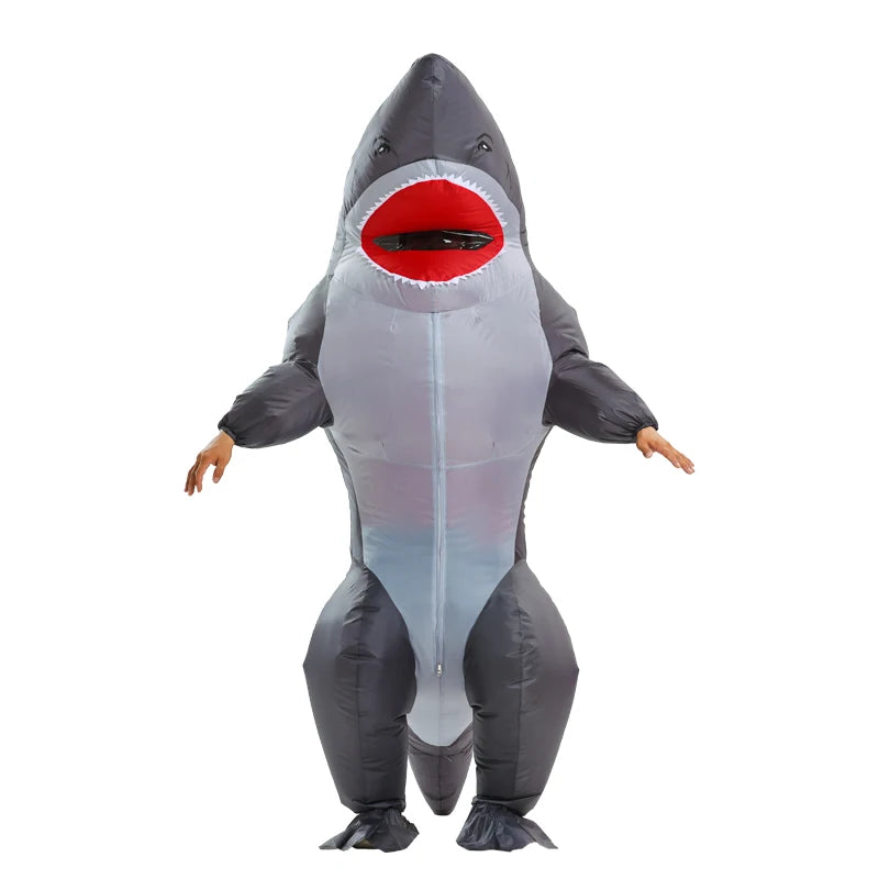 Disfraz inflable de tiburón musculoso