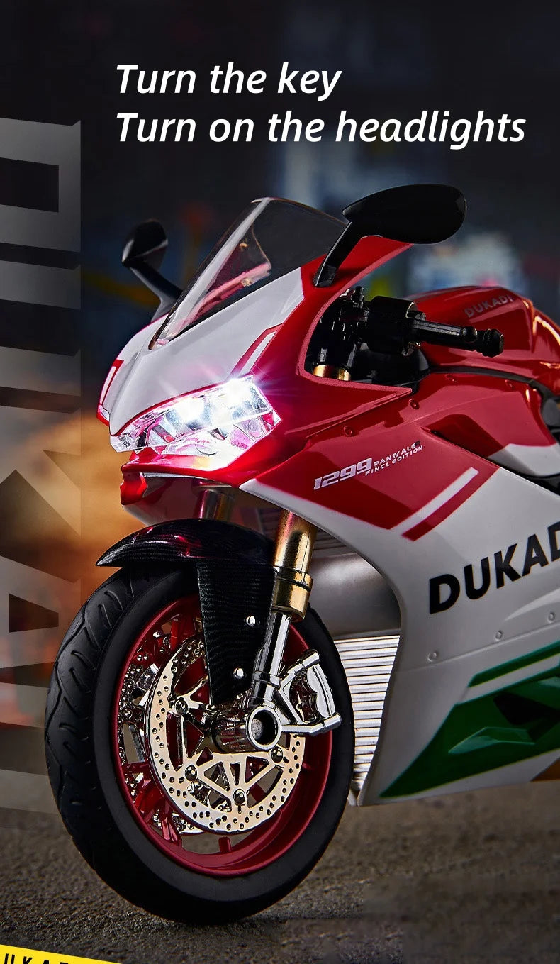 1:9 1199 Panigale con aleación de aerosol fundido a presión modelo de motocicleta juguete vehículo colección sonido y luz todoterreno autociclo juguetes coche