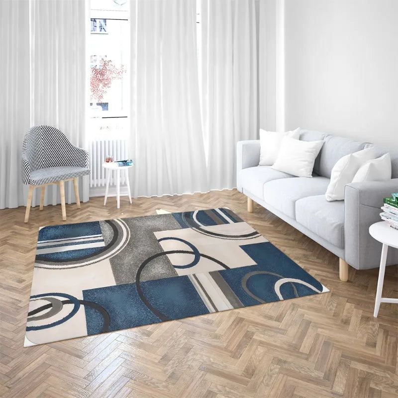 Alfombra moderna con estampado abstracto