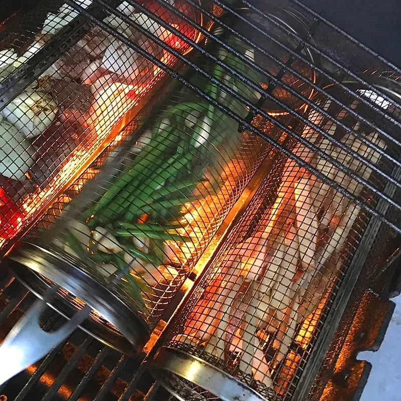 Mallas es un producto para Barbacoa de carbón,  accesorios para barbacoa, herramientas para exteriores, parrilla, utensilios de cocina de acero inoxidable, portátil.