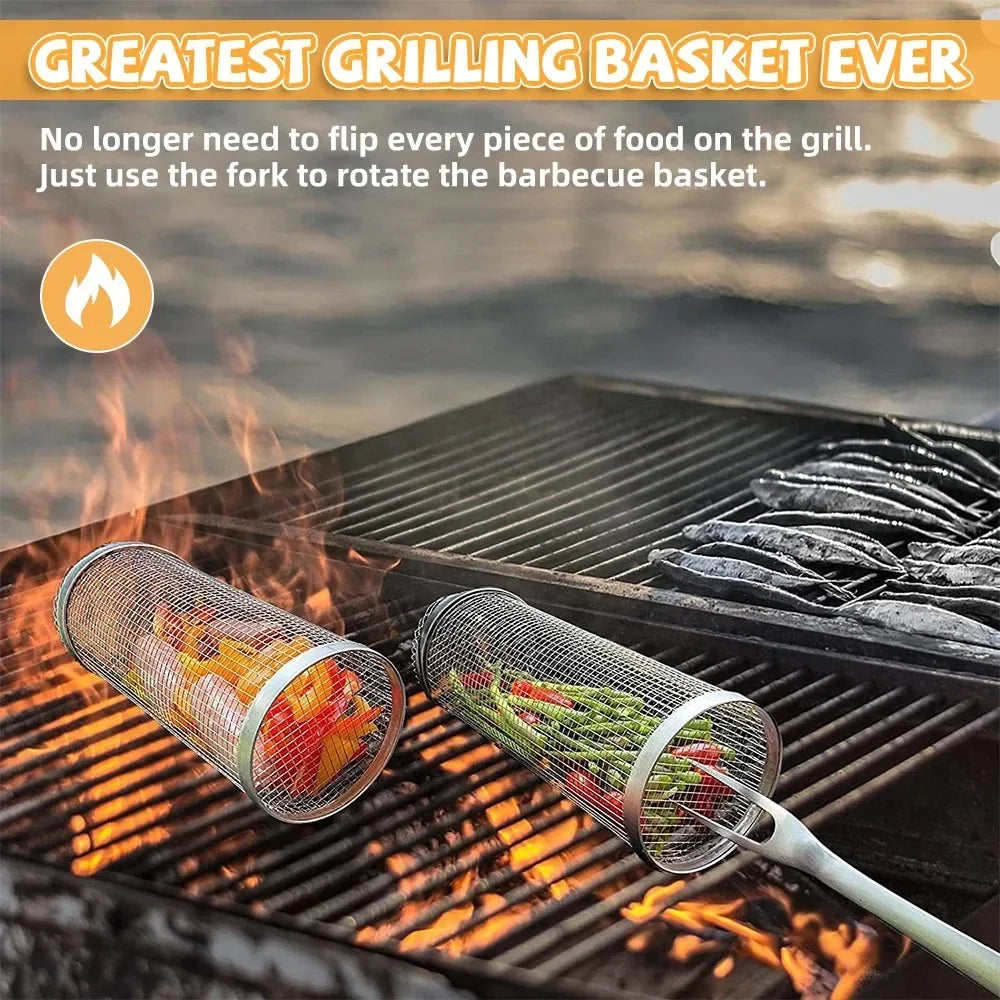 Mallas es un producto para Barbacoa de carbón,  accesorios para barbacoa, herramientas para exteriores, parrilla, utensilios de cocina de acero inoxidable, portátil.
