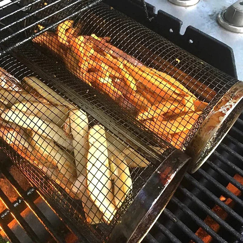 Mallas es un producto para Barbacoa de carbón,  accesorios para barbacoa, herramientas para exteriores, parrilla, utensilios de cocina de acero inoxidable, portátil.