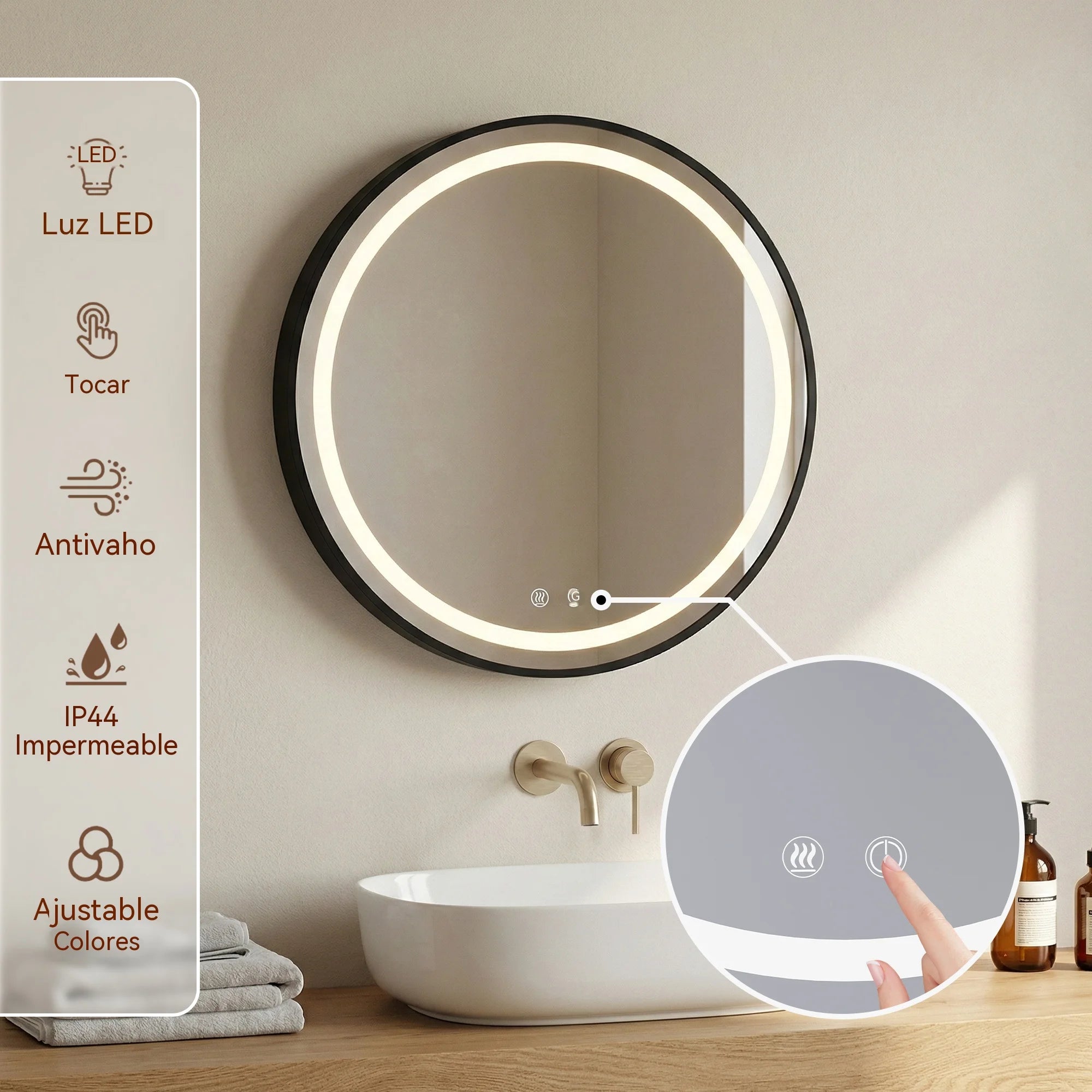 Espejo de baño inteligente