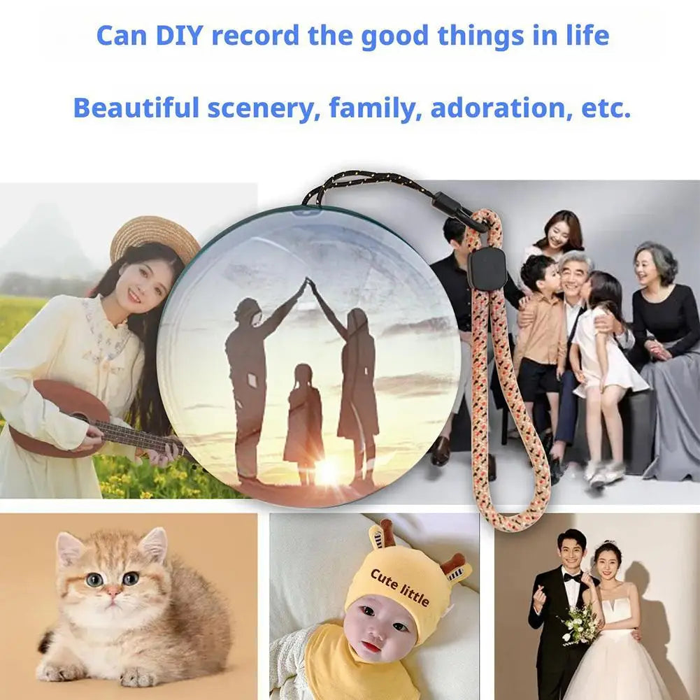 Original reproductor de vídeo, foto y musica en bola de cristal 3D, pantalla de audio y vídeo, bola electrónica de memoria, regalo de cumpleaños, recuerdo para familiares y amigos.