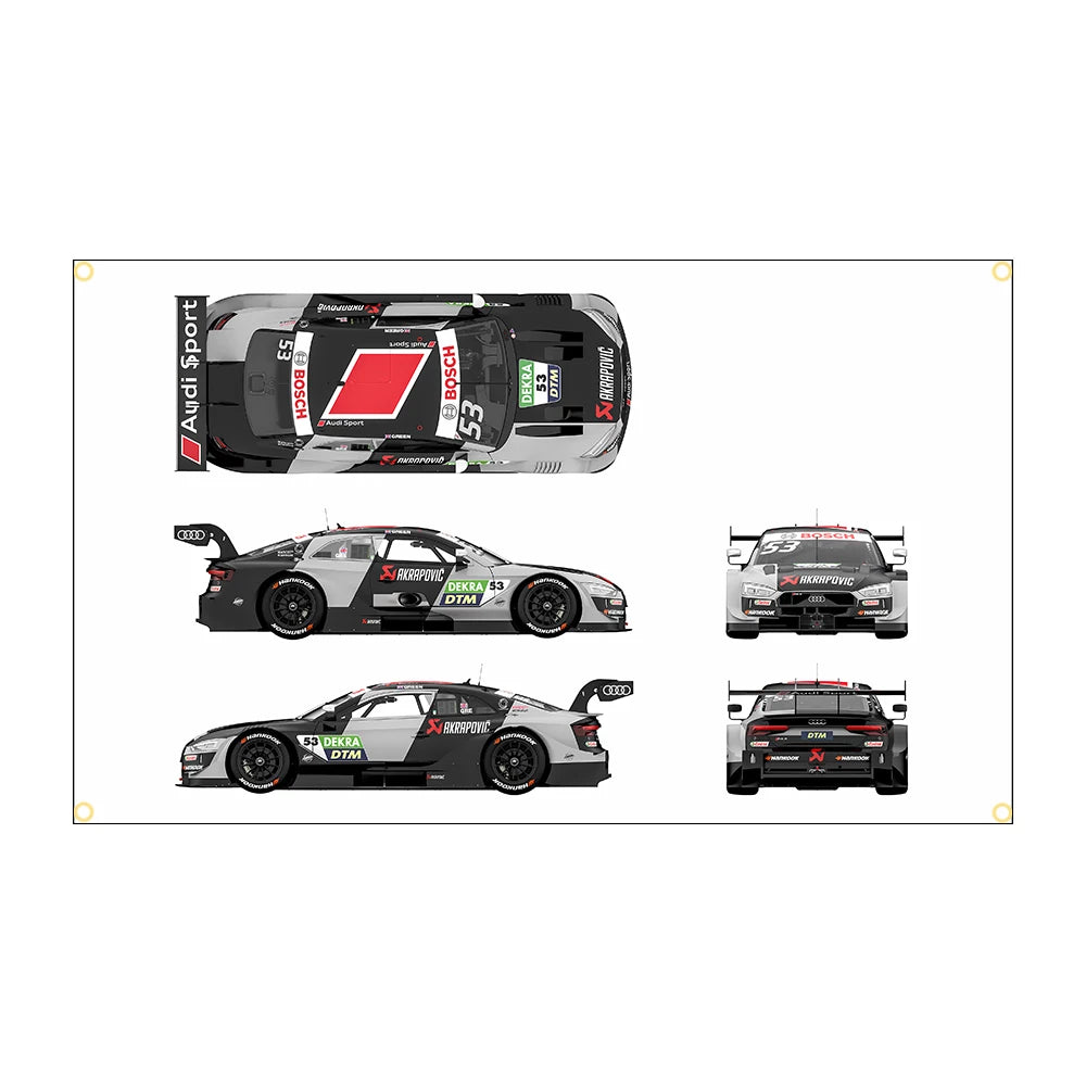 Banderas decoración coche competición