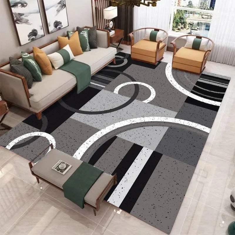 Alfombra moderna con estampado abstracto
