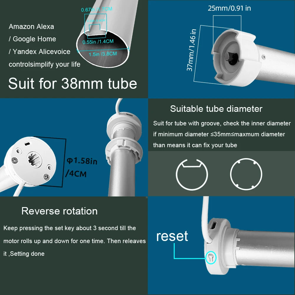Motor Inteligente WiFi para Persiana Enrollable