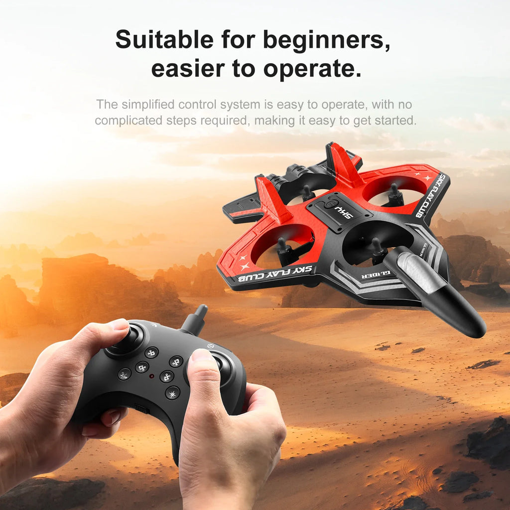 Nuevo helicóptero volador planeador YP3 RC Hobby Jet Plane 2.4G Stunt Control remoto Avión de combate de espuma Dron de juguete con luz