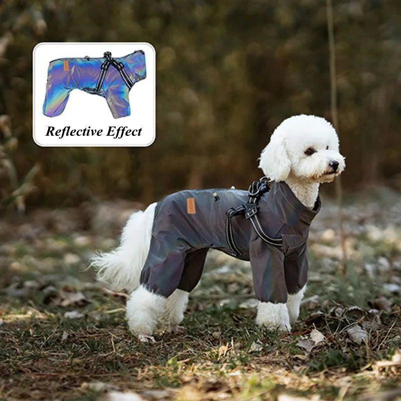 Chubasquero, chaqueta para perros con arnés