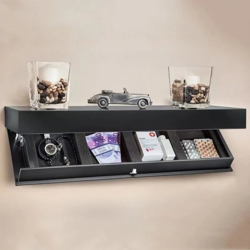 Estantería Flotante de Diseño con Compartimento Secreto Oculto – Almacenamiento Elegante y Funcional para tu Hogar