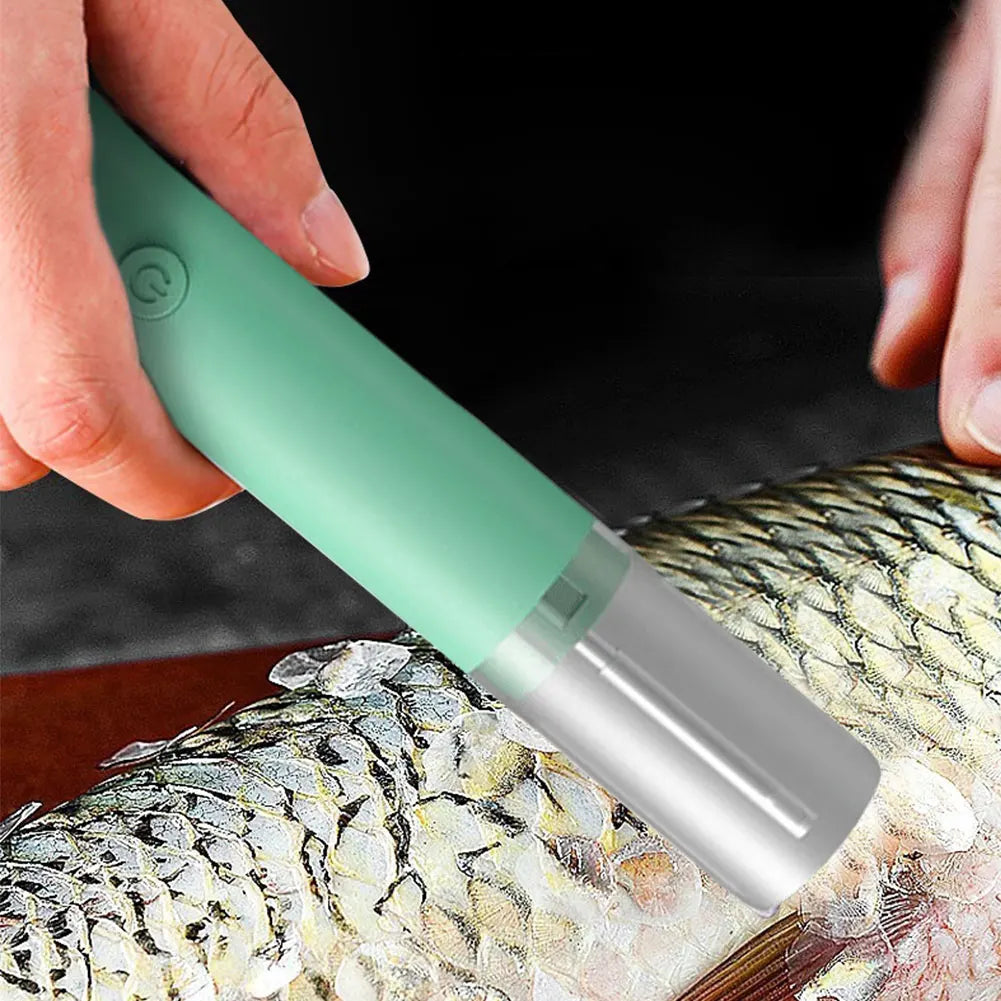 Descamador de pescado eléctrico, recargable, inalámbrico, resistente al agua, para chefs y cocineros caseros