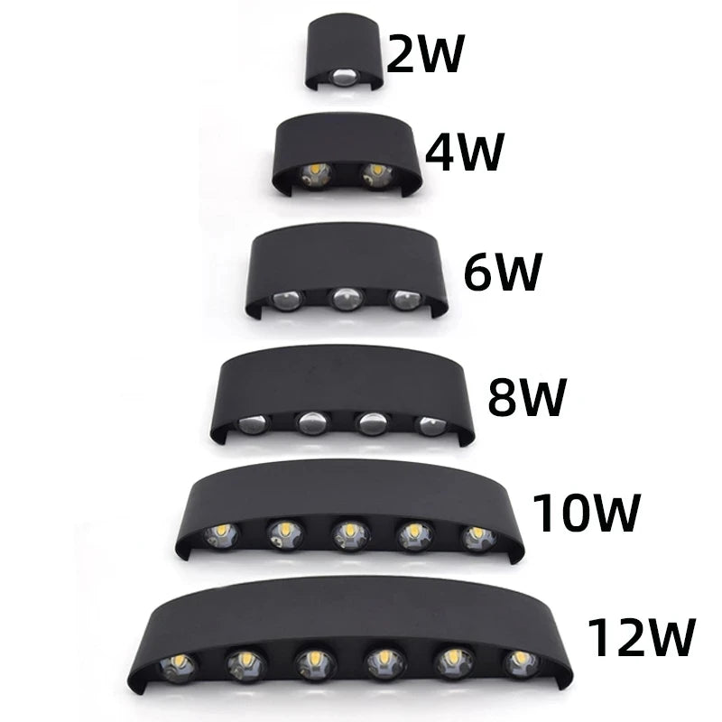 Lámpara de pared LED de aluminio