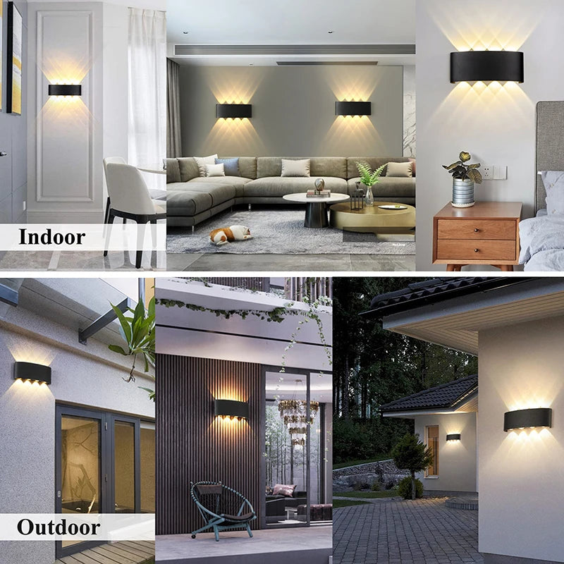 Lámpara de pared LED de aluminio
