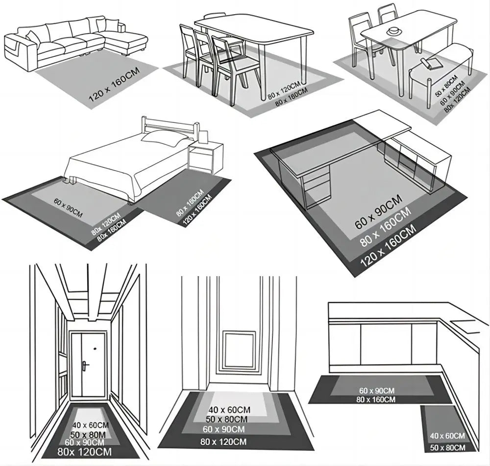 Alfombra moderna y minimalista para decoración del hogar.