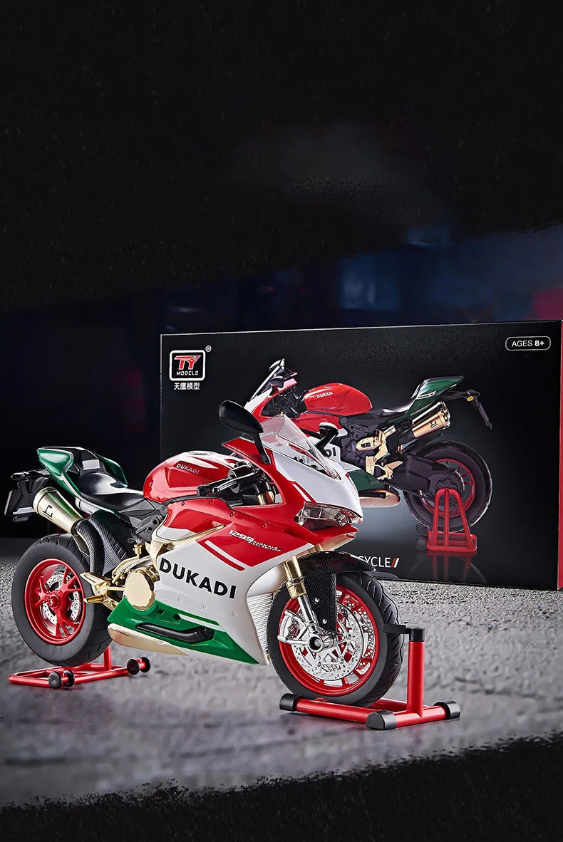 1:9 1199 Panigale con aleación de aerosol fundido a presión modelo de motocicleta juguete vehículo colección sonido y luz todoterreno autociclo juguetes coche