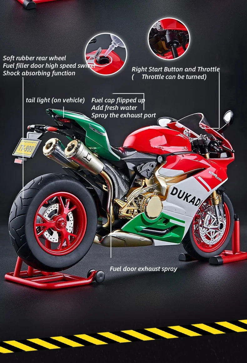 1:9 1199 Panigale con aleación de aerosol fundido a presión modelo de motocicleta juguete vehículo colección sonido y luz todoterreno autociclo juguetes coche