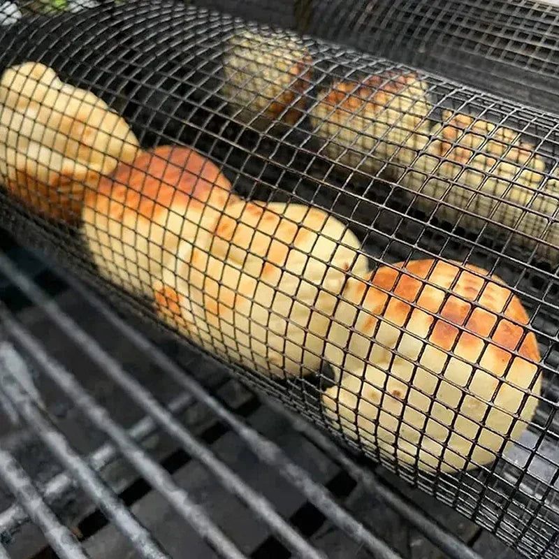 Mallas es un producto para Barbacoa de carbón,  accesorios para barbacoa, herramientas para exteriores, parrilla, utensilios de cocina de acero inoxidable, portátil.