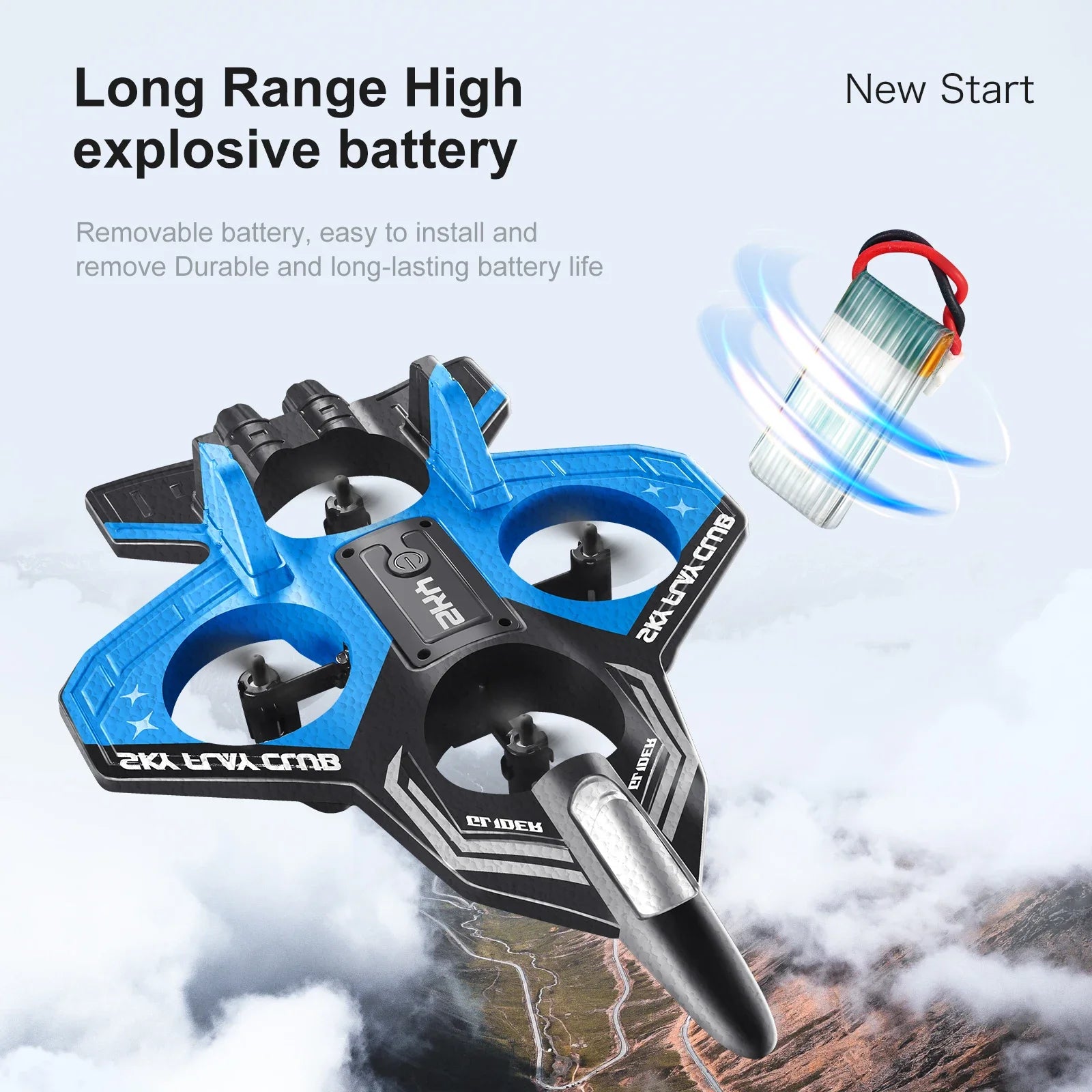 Nuevo helicóptero volador planeador YP3 RC Hobby Jet Plane 2.4G Stunt Control remoto Avión de combate de espuma Dron de juguete con luz