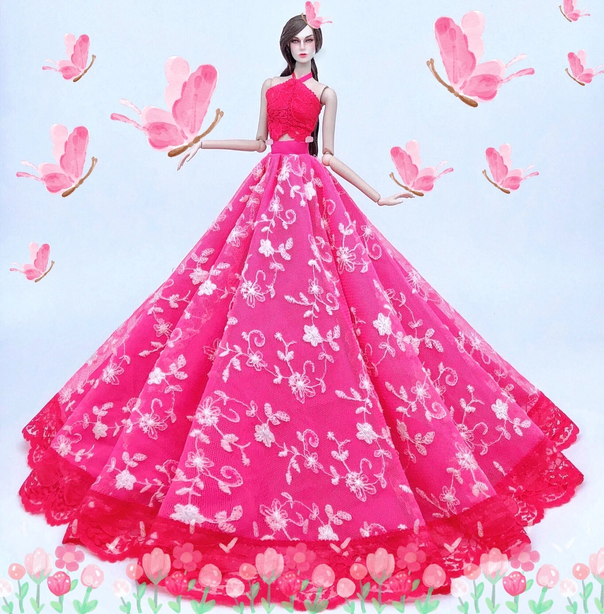 Ropa muñeca Barbie vestido ropa