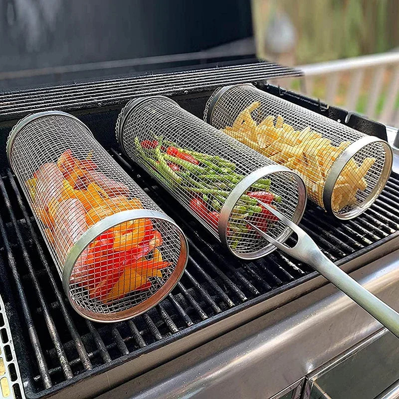 Mallas es un producto para Barbacoa de carbón,  accesorios para barbacoa, herramientas para exteriores, parrilla, utensilios de cocina de acero inoxidable, portátil.