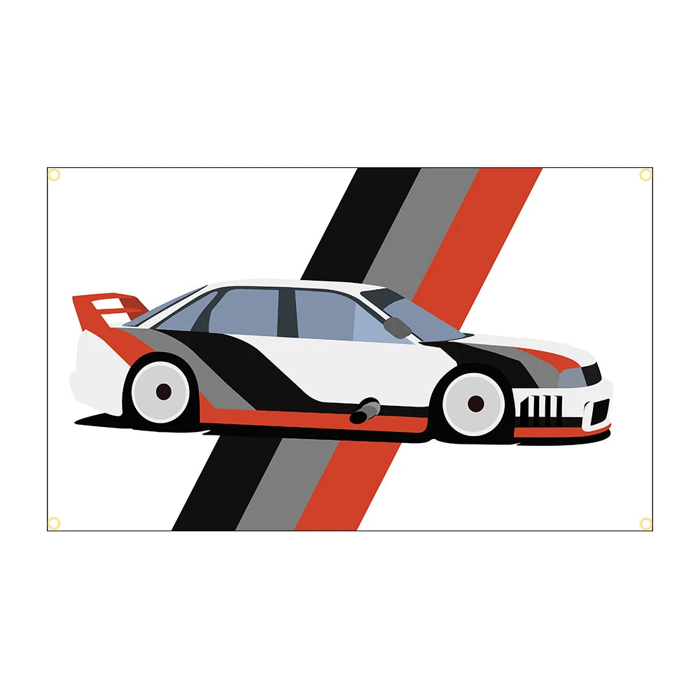 Banderas decoración coche competición