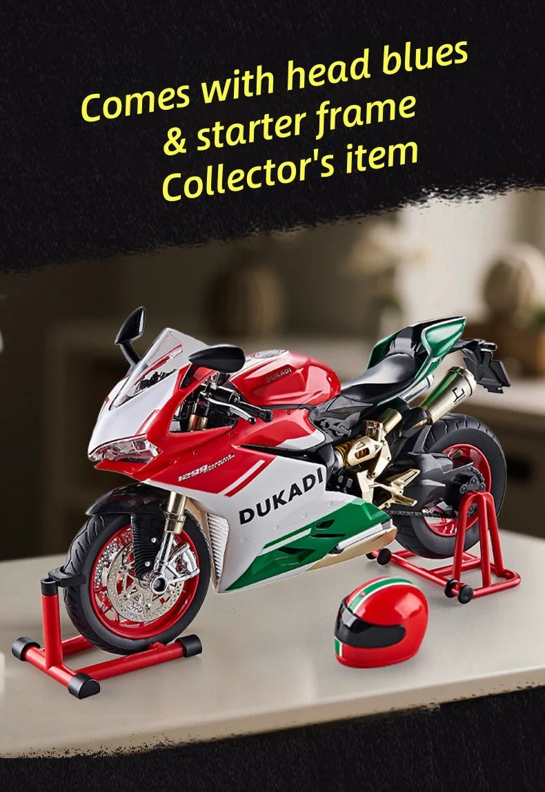 1:9 1199 Panigale con aleación de aerosol fundido a presión modelo de motocicleta juguete vehículo colección sonido y luz todoterreno autociclo juguetes coche