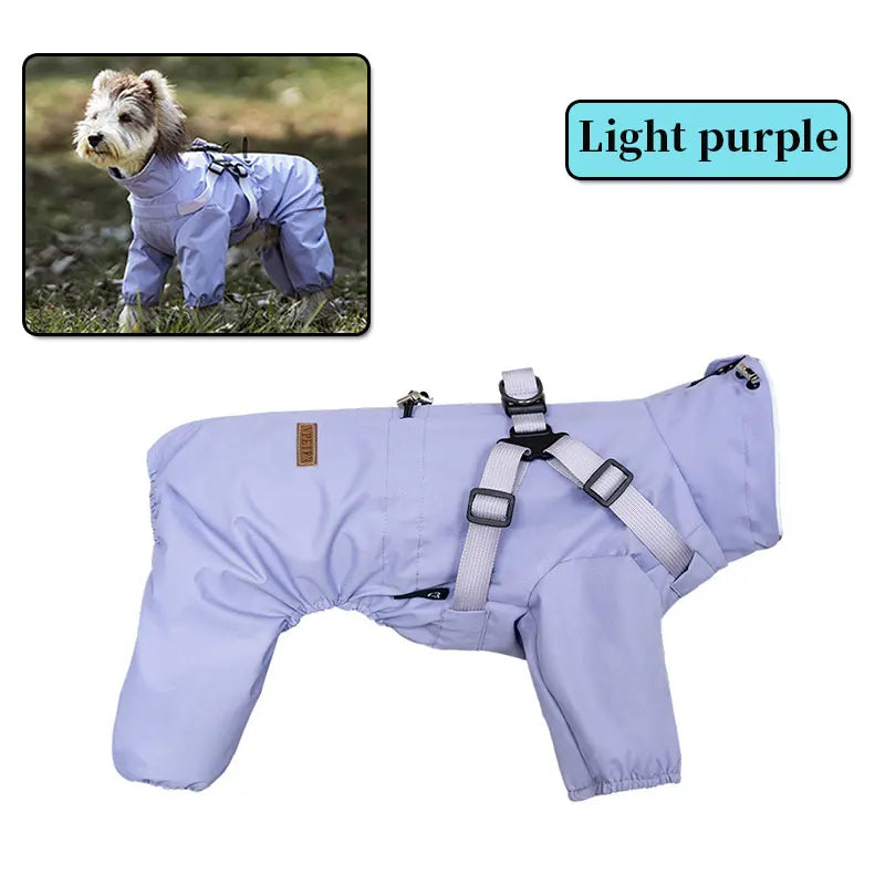 Chubasquero, chaqueta para perros con arnés