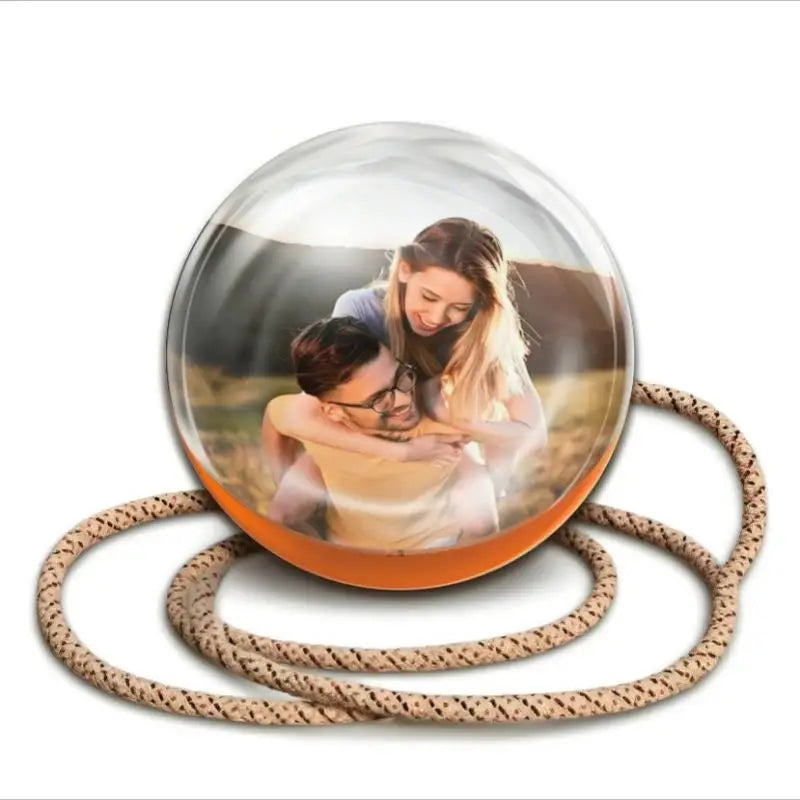 Original reproductor de vídeo, foto y musica en bola de cristal 3D, pantalla de audio y vídeo, bola electrónica de memoria, regalo de cumpleaños, recuerdo para familiares y amigos.