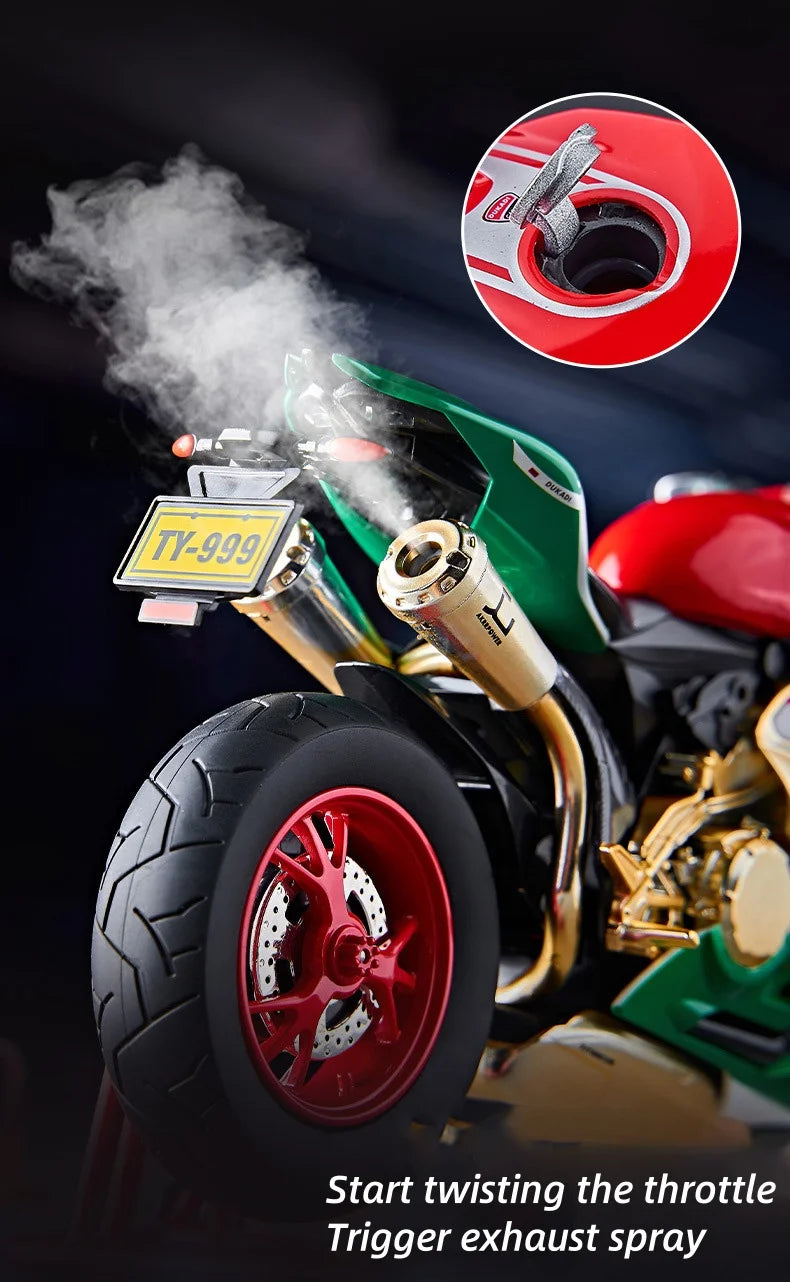 1:9 1199 Panigale con aleación de aerosol fundido a presión modelo de motocicleta juguete vehículo colección sonido y luz todoterreno autociclo juguetes coche