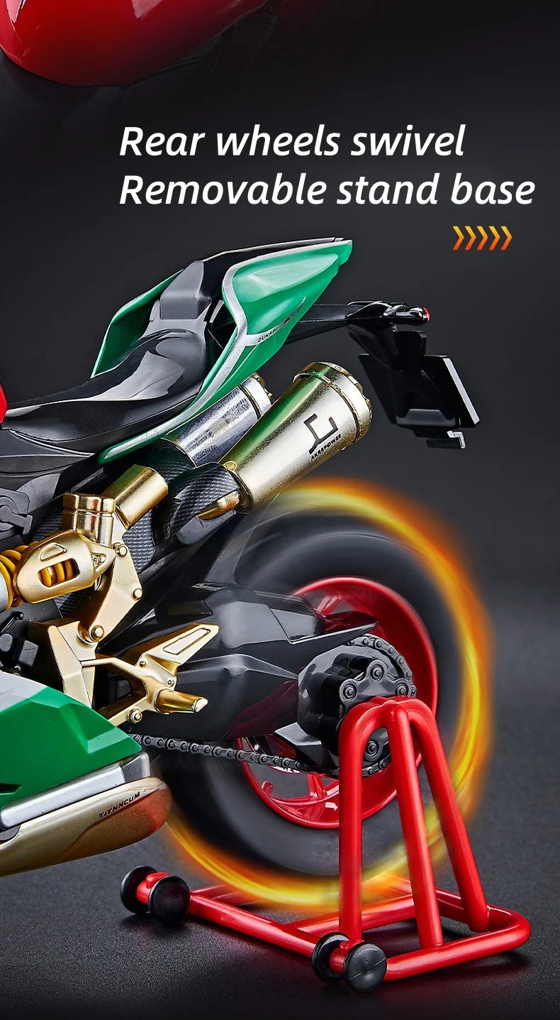 1:9 1199 Panigale con aleación de aerosol fundido a presión modelo de motocicleta juguete vehículo colección sonido y luz todoterreno autociclo juguetes coche