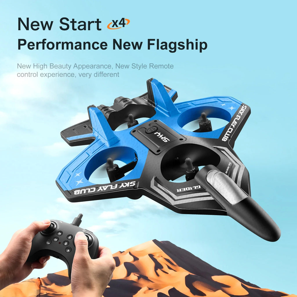 Nuevo helicóptero volador planeador YP3 RC Hobby Jet Plane 2.4G Stunt Control remoto Avión de combate de espuma Dron de juguete con luz