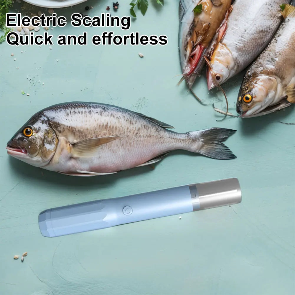 Descamador de pescado eléctrico, recargable, inalámbrico, resistente al agua, para chefs y cocineros caseros
