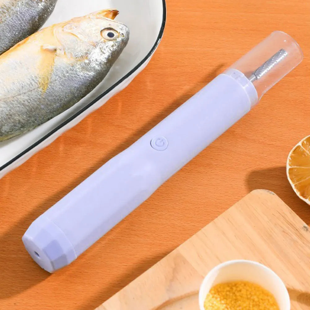Descamador de pescado eléctrico, recargable, inalámbrico, resistente al agua, para chefs y cocineros caseros